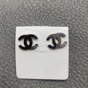 Silver c earrings still